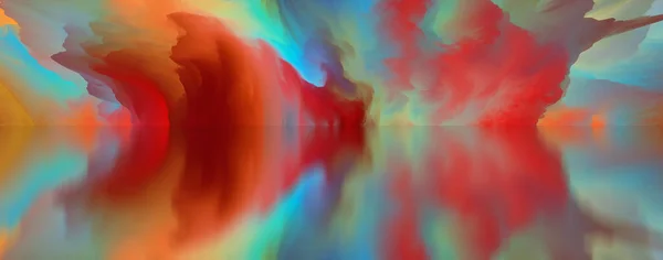 Mundo Mágico Paisagem Abstrata Lago Surreal Reflexões Arte Criatividade Imaginação — Fotografia de Stock