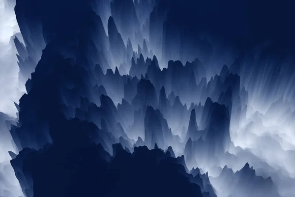 Mundo Los Icebergs Futuristas Paisaje Planetario Congelado Abstracto Montañas Glaciares — Foto de Stock