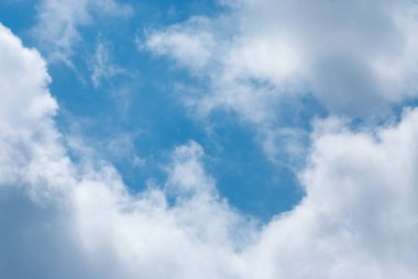 Bulutlu mavi gökyüzü arkaplanı. Doğal arkaplan.