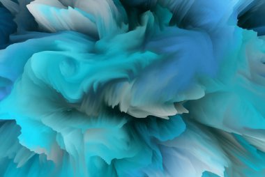 Sihirli dünya. Renkli soyut fantezi arka plan, gerçeküstü rüya manzarası. 3d illüstrasyon.