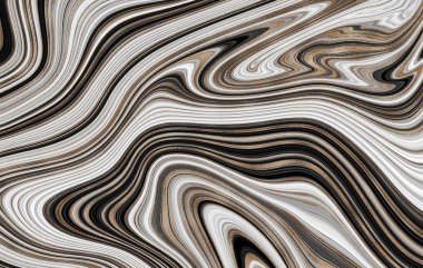 Mermer soyut sıvı arkaplan. Mermer çizim dokusu. Dalgalanma şablonu. Modern, Çağdaş, 3D illüstrasyon.