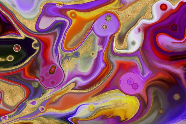 Багатокольоровий Абстрактний Акриловий Фон Рідинного Мистецтва Ілюстрація — стокове фото