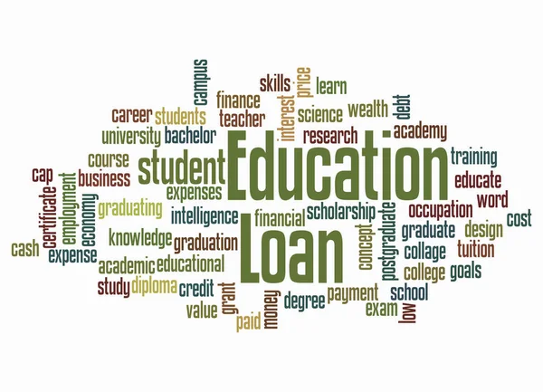 Word Cloud with EDUCATION LOAN concept create with text only.