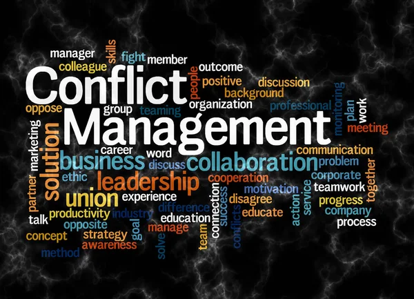 Word Cloud Conflict Management Concept Create Text Only — Stockfoto
