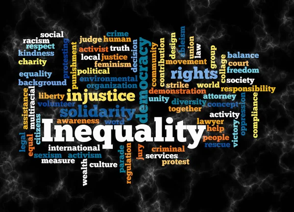 Word Cloud Inequality Concept Create Text Only — Foto de Stock