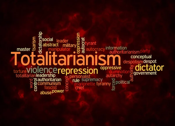 Облако Слов Концепцией Totalitarianism Создается Помощью Текста — стоковое фото