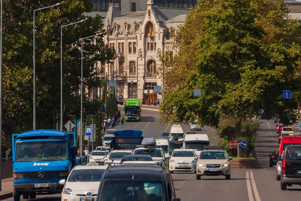 Georgien Tiflis September 2022 Verkehr Auf Den Straßen Der Stadt — Stockfoto