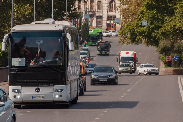 格鲁吉亚 第比利斯 2022年9月17日 城市街道交通 — 图库照片