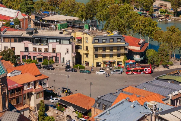 Georgia Tbilisi Septembrie 2022 Vedere Seară Tbilisi Georgia Frumos Oraș — Fotografie, imagine de stoc