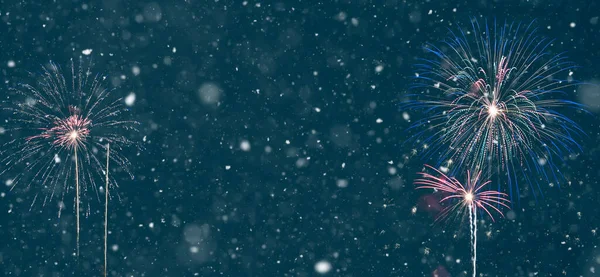 Πυροτεχνήματα Αφηρημένο Χιονισμένο Φόντο Κόμμα Έννοια Διαφημιστικό Χώρο Εικονογράφηση — Φωτογραφία Αρχείου
