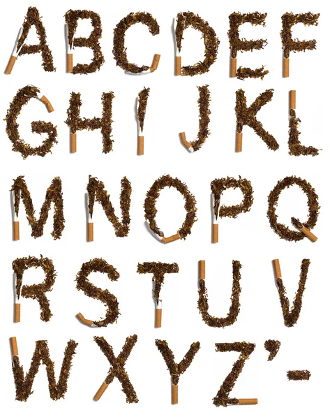 yok edilen sigara alfabesi