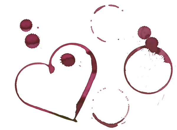 Romantic wine stain — Stock Photo, Image