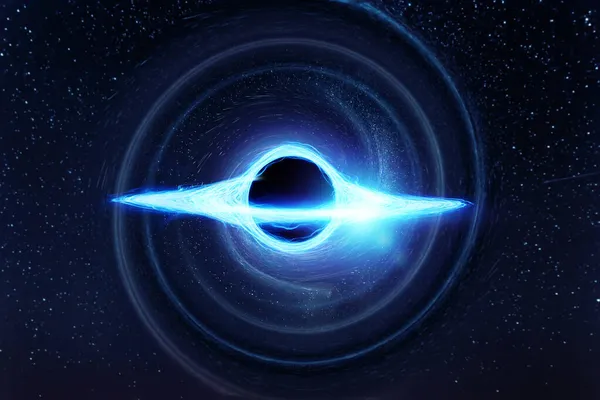 Black Hole Accretion Disk Background Milky Way Supermassive Singularity Space — Stock Photo, Image