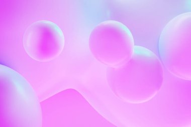 Gradyan pembe arka plan, modern tarz pastel renkler, soyutlama. Yaratıcı kompozisyon, sıvı formlar, dergi tarzı, şablon. Uzayı kopyala, 3 boyutlu görüntüleme, 3 boyutlu resimleme