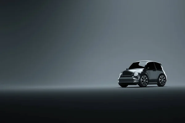 Model Mini Car Studio Shooting Gray Background Concept Car Service —  Fotos de Stock