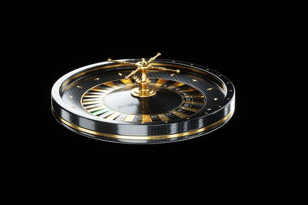 Creative Casino Template Black Gold Roulette Black Background Concept Roulette — Stock Photo, Image