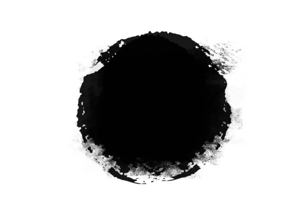 Schwarze Grafik Farbe Patches Pinselstriche Effekt Hintergrunddesigns Element — Stockfoto