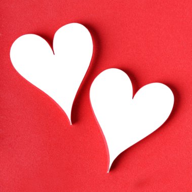 Kırmızı Valentine's kağıt Kalpler