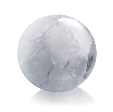 White ice sphere isolated clipart