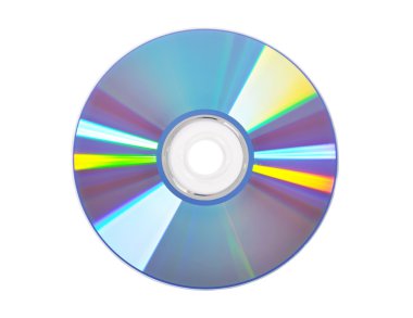 Blue DVD disk isolated