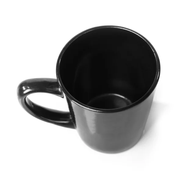 Tazza nera isolata — Foto Stock