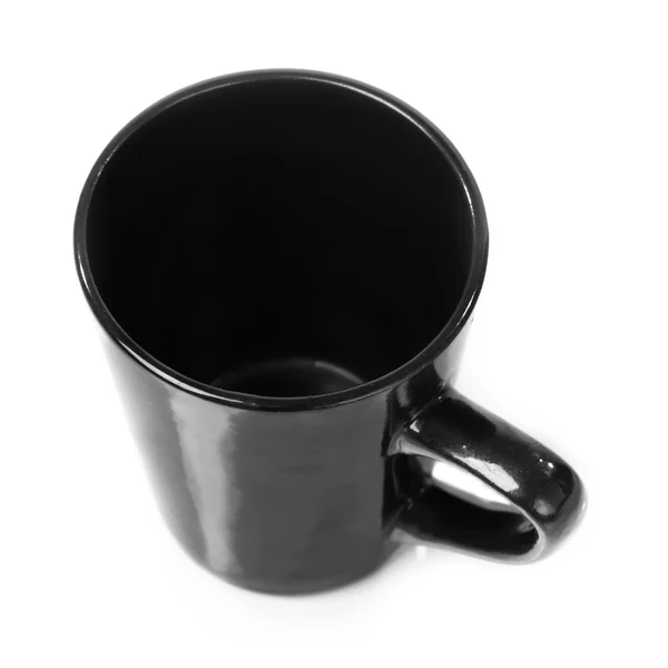 Tazza nera isolata — Foto Stock