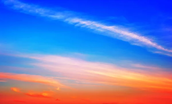 Rare colorful sky at sunset — Stock Photo, Image