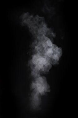 Smoke over the black background clipart