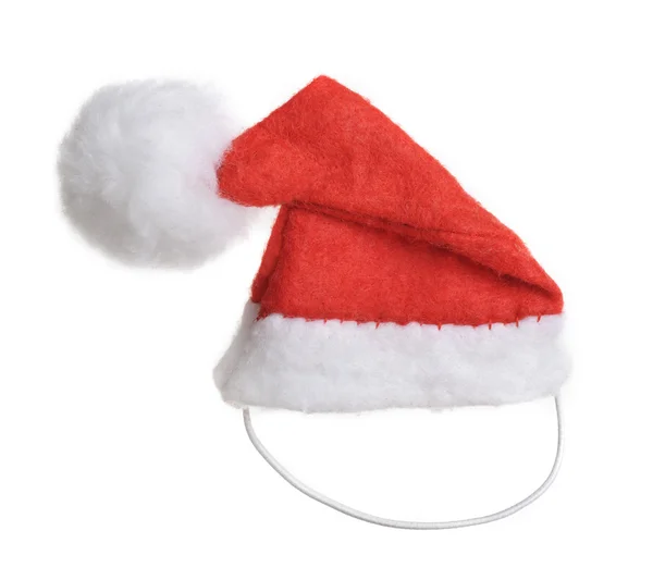 Klobouk Santa izolované na bílém — Stock fotografie