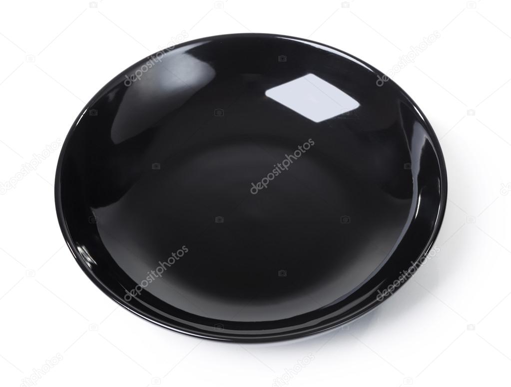 Black plate isolated