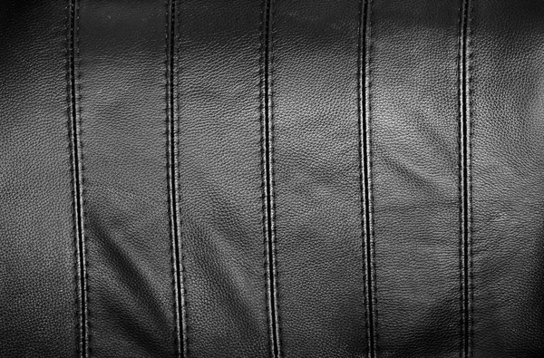 Leather texture in black color — Stock Photo, Image