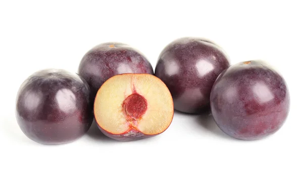 Plum fruit isolated on white — Stock Photo, Image