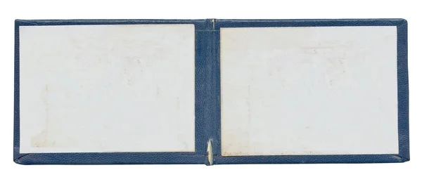 Старый пустой сертификат изолирован на белом — стоковое фото