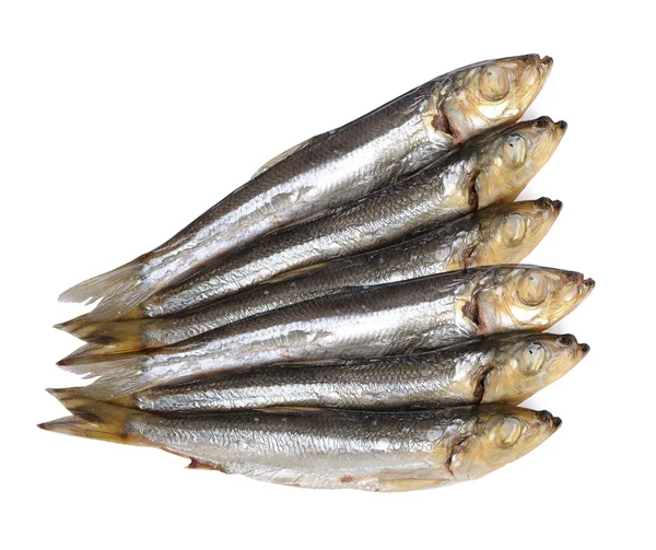 Ryby jedzenie na białym tle — Zdjęcie stockowe