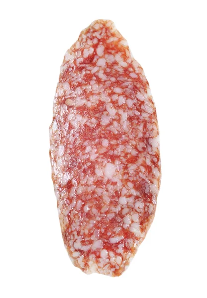 Salami isolated on white — Stock Photo, Image