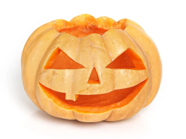 Zucca di Halloween isolato su bianco — Foto Stock