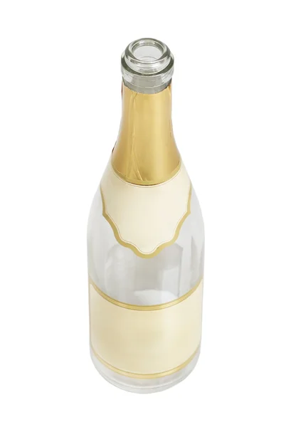 Bouteille de champagne isolée sur blanc — Photo