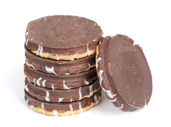 ホワイトで隔離されたチョコレートクッキー — ストック写真