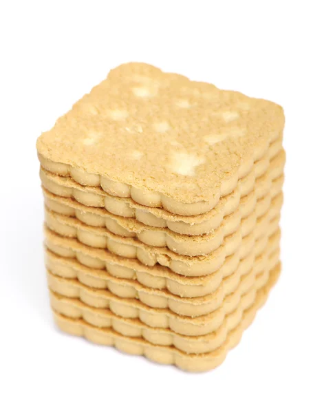 Empilement de biscuits carrés — Photo