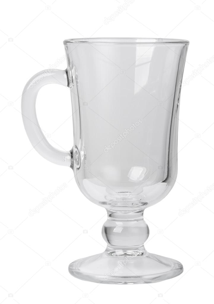 Empty glass with handle