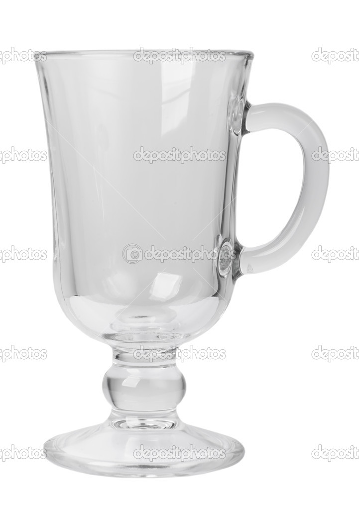 Empty glass with handle