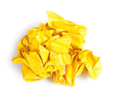 Sarı kağıt parçasına vidalı