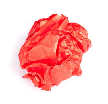 Kırmızı kağıt parçasına vidalı