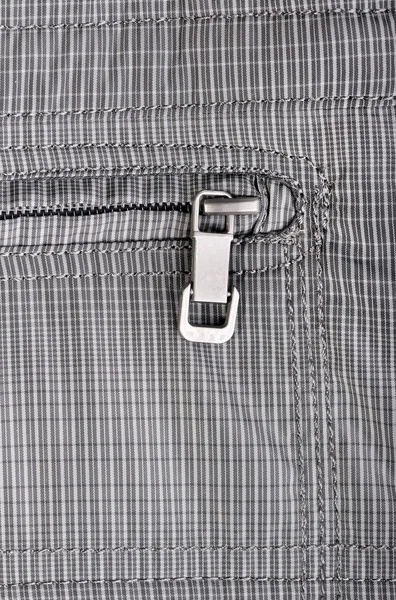 Крупный план одежды карман молнии — стоковое фото