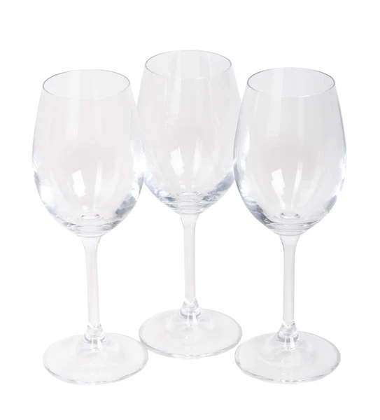 Set of empty wine glasses — Stock Photo, Image