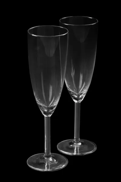 Puste kieliszki do szampana — Zdjęcie stockowe