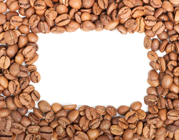 Декоративная рамка с кофейными зёрнами — стоковое фото