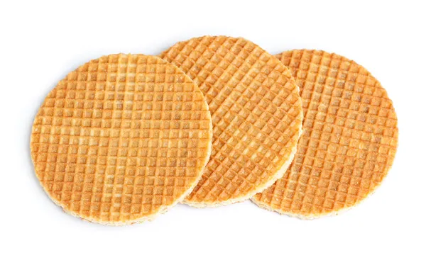 Waffles redondos e grosseiros — Fotografia de Stock