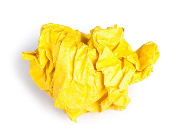 Pièce vissée de papier jaune — Photo