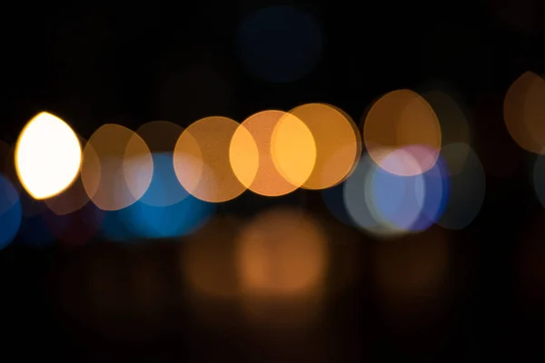 Defocused Bokeh Lichten Nacht Stad — Stockfoto